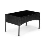 Meble ogrodowe technorattan sofa, stół, 2 fotele /czarne/