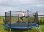 Trampolina z siatką i drabinką średnica 404cm