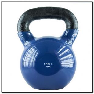 KETTLEBELL ŻELIWNY POKRYTY WINYLEM HMS KNV 16 KG NIEBIESKI