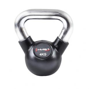 KETTLEBELL ŻELIWNY POKRYTY GUMĄ HMS KGC 4 KG