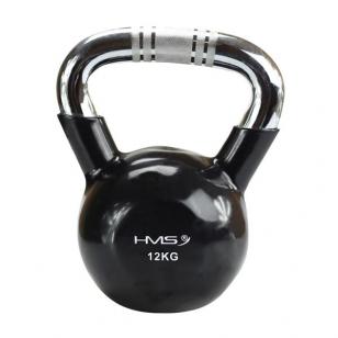 KETTLEBELL ŻELIWNY POKRYTY WINYLEM RADEŁKOWANY HMS KTC 16 KG