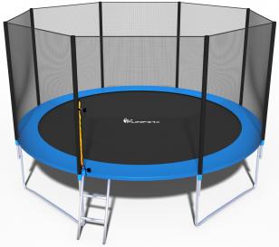 Trampolina z siatką i drabinką średnica 404cm