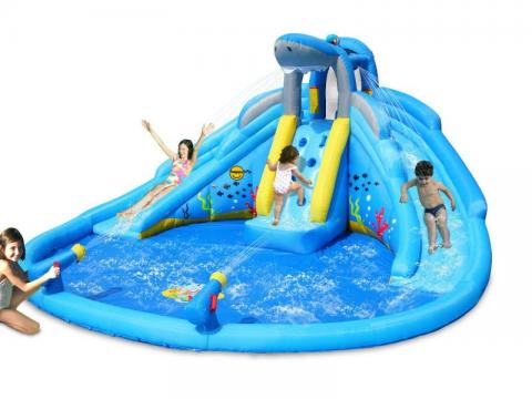 Happy Hop bouncer SHARK with 2 slides