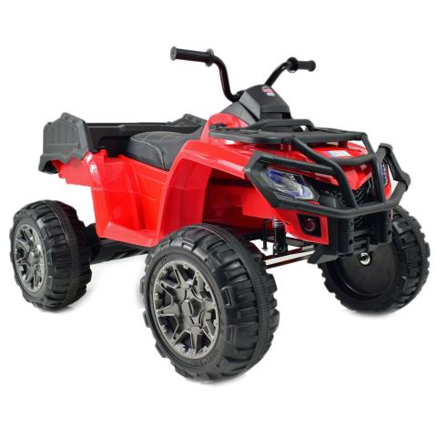 MEGA WIELKI QUAD 24 V, 2X100W, AMORTYZATORY, MIĘKKIE KOŁA, RADIO